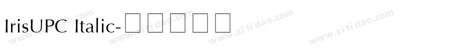IrisUPC Italic字体转换